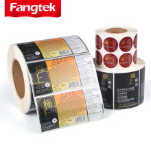 Custom adhesive food packaging stickers labels of various shapes full color labels